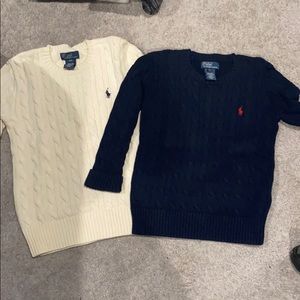 Boys Polo Ralph Lauren navy cable knit sweater